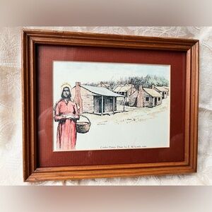 Vintage Framed Print “Cracker Homes” by E.M. Kemble 1888